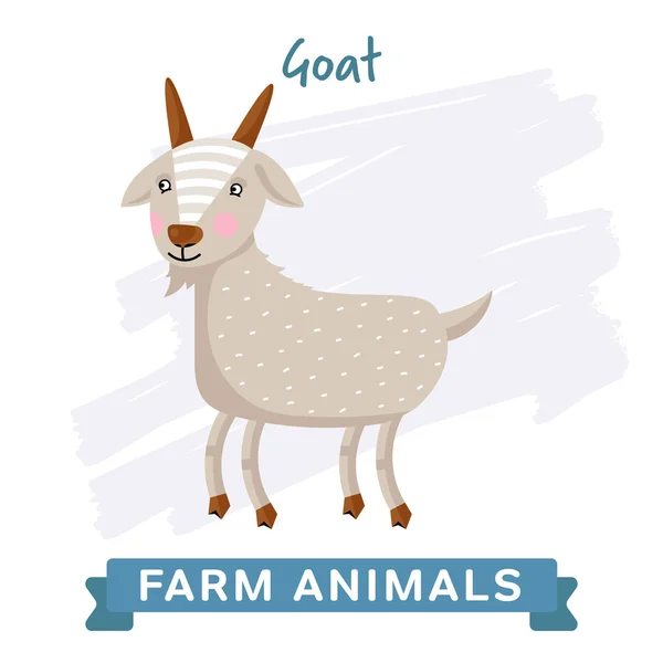 Goat isolated, vector. — 스톡 벡터