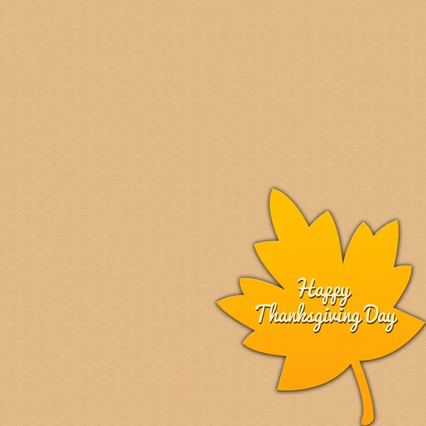 Happy Thanksgiving jour illustration fond orange avec congé et espace texte — Photo