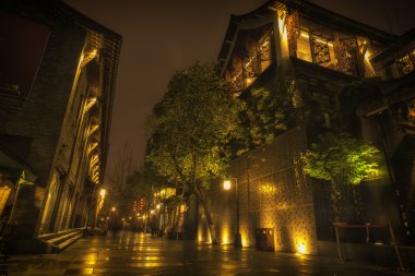 Chengdu genişliği sokak gece