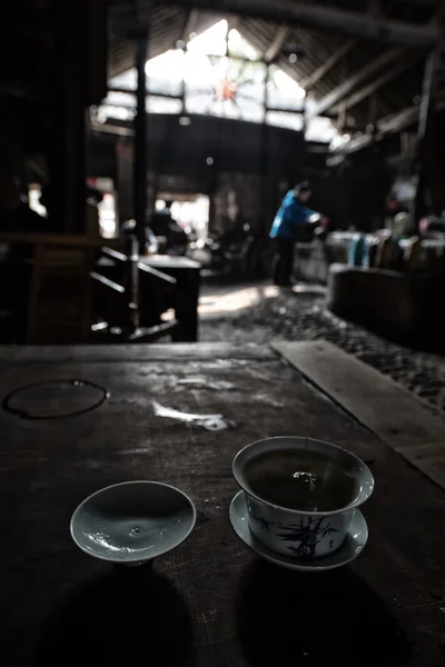Sichuan에 있는 오래 된 찻집 — 스톡 사진