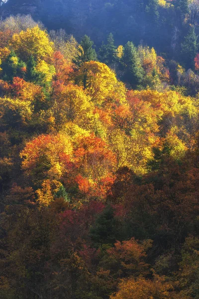 Sichuan Čína xindu most, Inagi Aden, malebnou podzimní krása — Stock fotografie