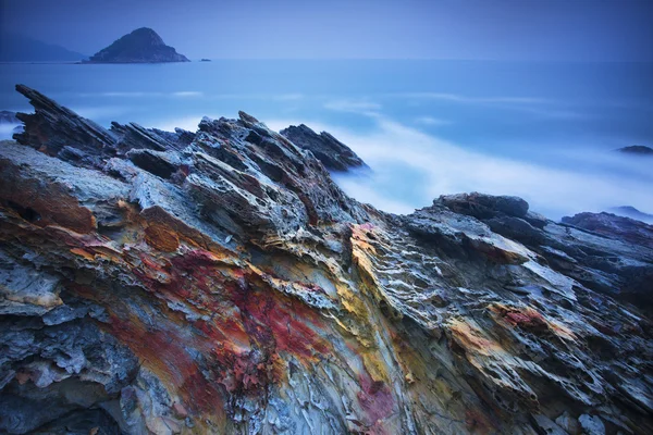 Sunrise Black Rock Beach Shenzhen, Čína,. — Stock fotografie