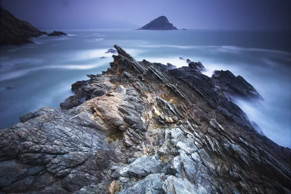 Sunrise Black Rock Beach Shenzhen, Čína,. — Stock fotografie