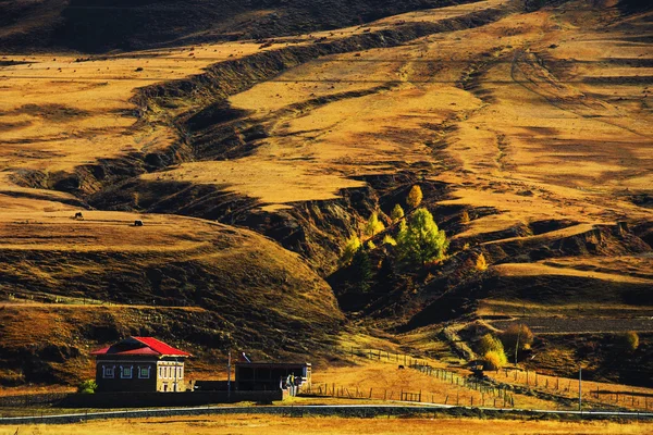 Η δυτική περιοχή της πόλης Kangding, Sichuan θιβετιανής Αυτόνομης Νομαρχίας, επαρχία Ganzi Κίνα η Xinduqiao, βρίσκεται στην εθνική οδό 318, γραμμή Sichuan του Θιβέτ — Φωτογραφία Αρχείου