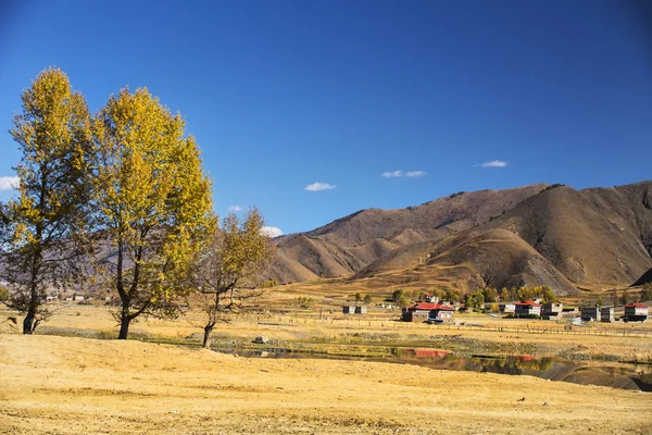 A região ocidental da cidade de Kangding, província autônoma tibetana de Sichuan, província de Ganzi China o Xinduqiao, localizado em 318 State Road, a linha de Sichuan Tibet — Fotografia de Stock