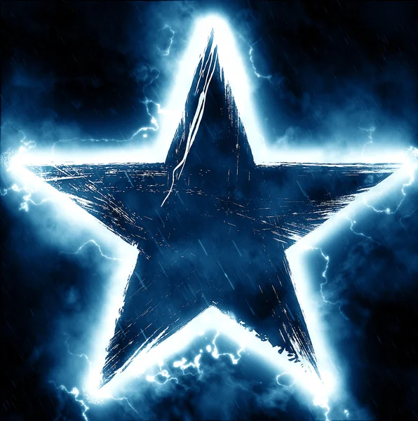 Blue star art symbol. — Stock Photo, Image