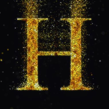 Altın dağılım harf H