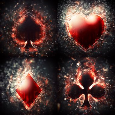 Kart takım elbise ışıltı