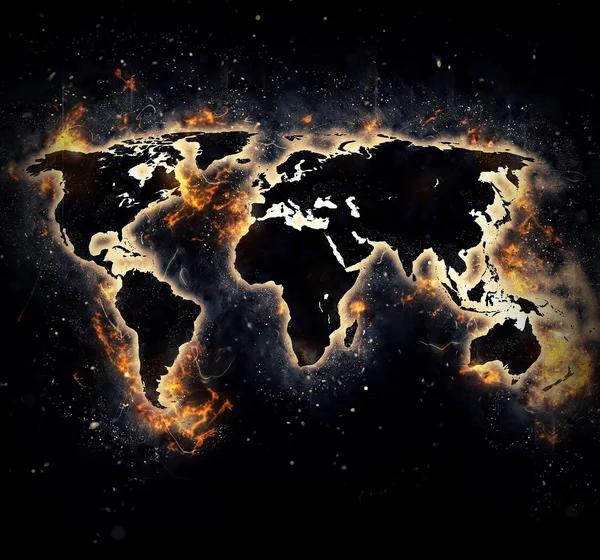 Mundo queimado — Fotografia de Stock