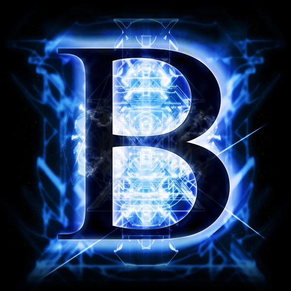 Blue Abstract Letter B — Stock Photo, Image