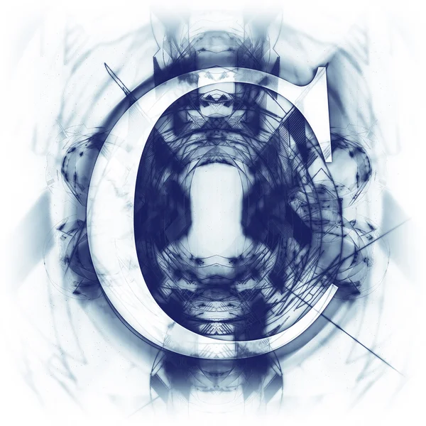 Blue Abstract Letter C — Stock Photo, Image