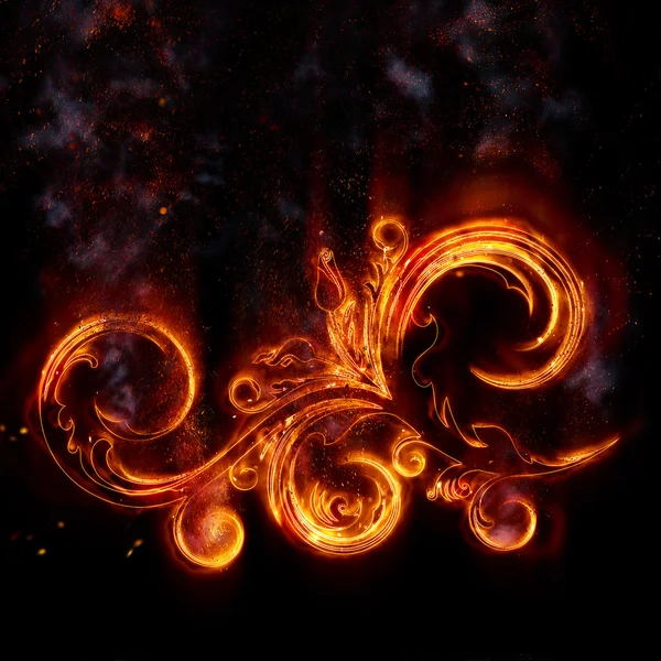 Brennender Blumenstrauß — Stockfoto