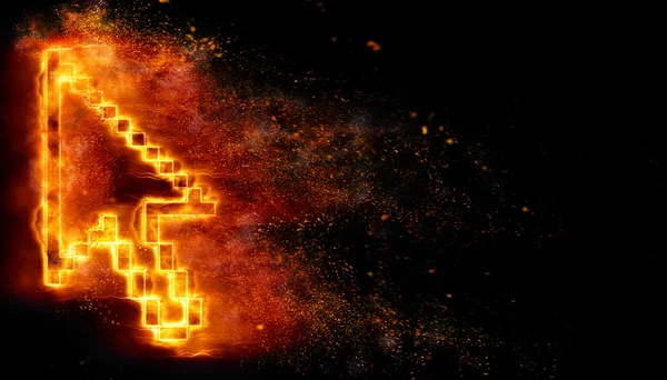 Ponteiro em chamas — Fotografia de Stock