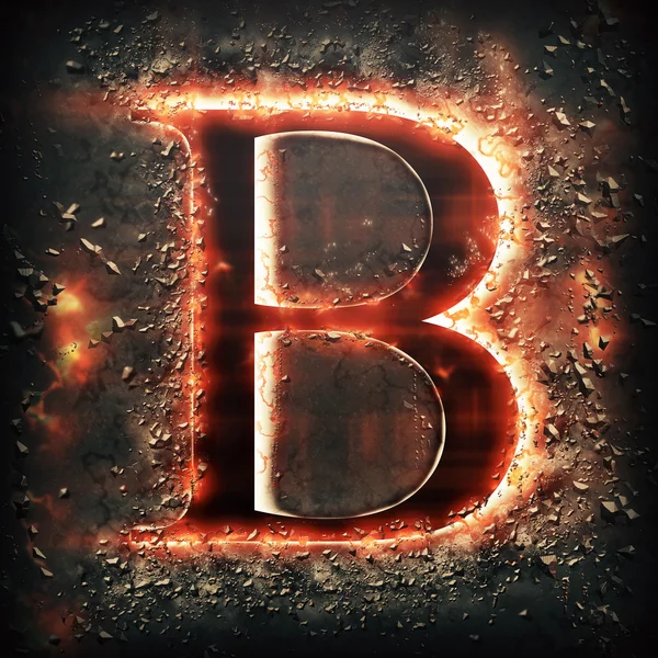 Red light letter B — Stock Photo, Image