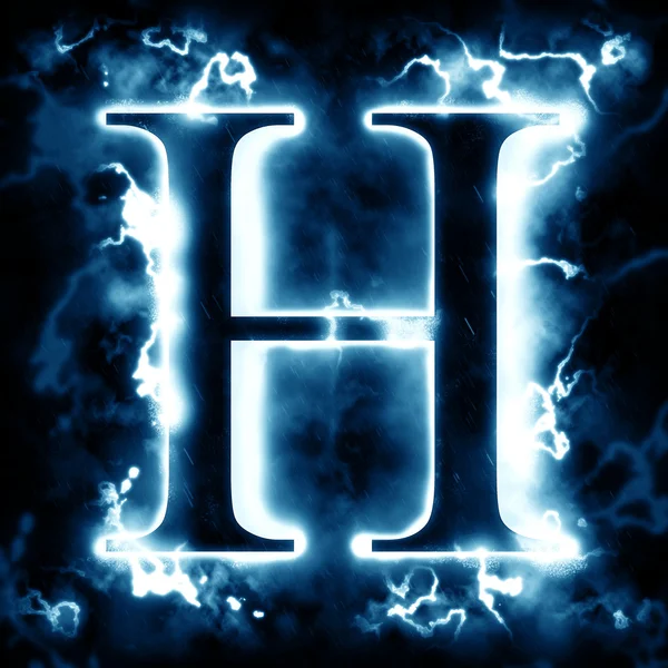 闪电字母 H — 图库照片