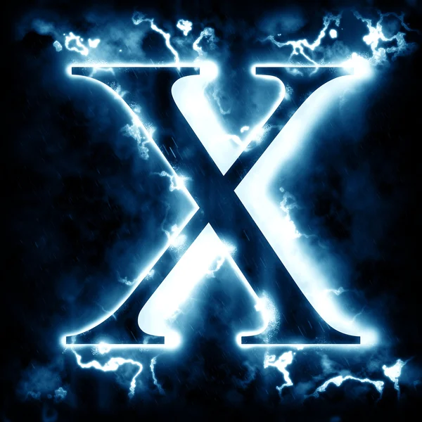 Блискавка літеру X — стокове фото