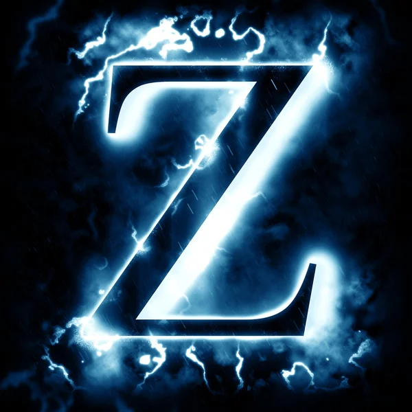 Блискавка літера Z — стокове фото