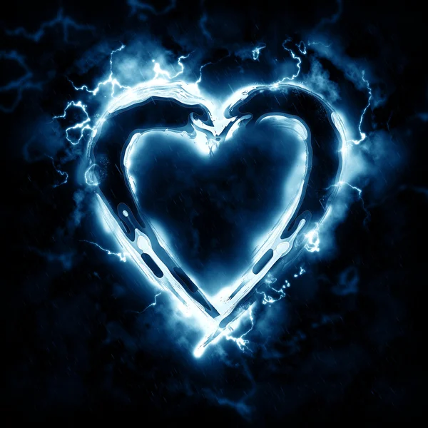 Corazón del arte del rayo — Foto de Stock