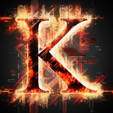 Kırmızı ışık harf K