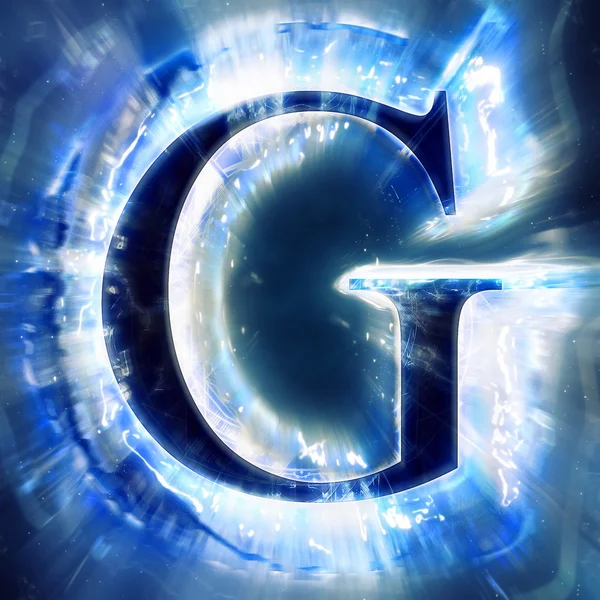 Blue Abstract Letter G