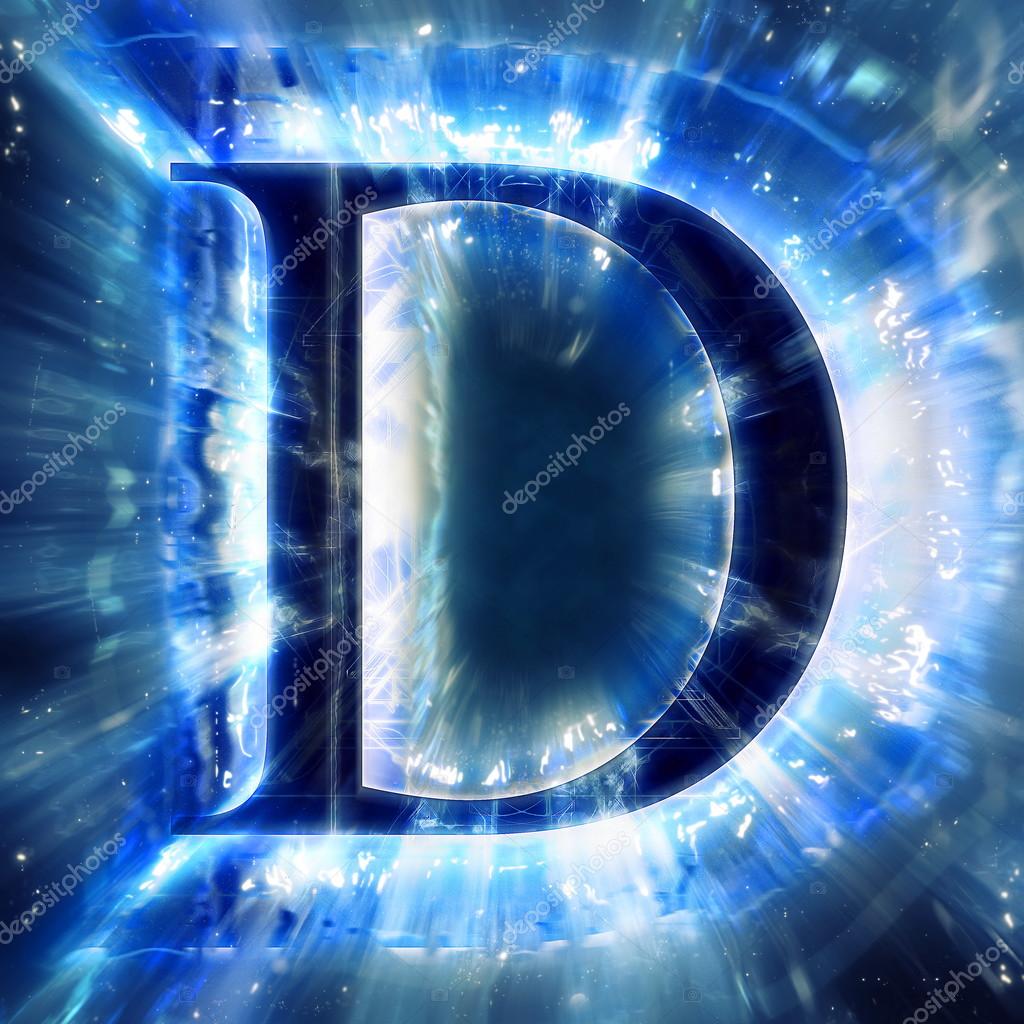 Blue Abstract Letter D Stock Photo by ©ornithopter 98401984