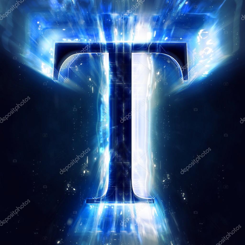 Blue Abstract Letter T Stock Photo by ©ornithopter 98402206