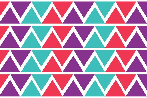 白を基調としたグラデーションの赤紫色のターコイズ幾何学的三角形のシームレスなパターンベクトル図 — ストックベクタ