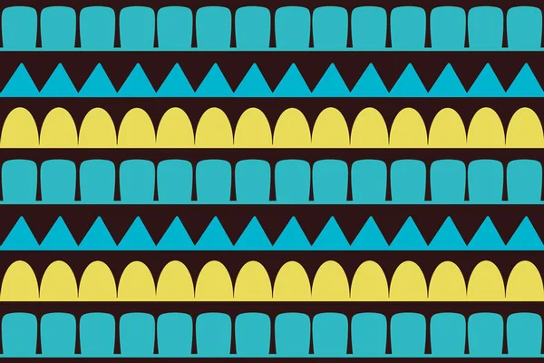 Seamless Cyan Black Background Isometric Cylindrical Triangular Optical Illusion Pattern — Stock Vector