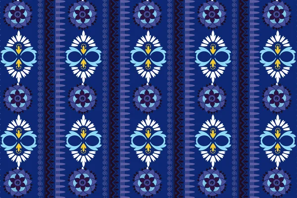 Sudoeste Patrón Sin Costura Azul Oscuro Patrón Blanco Texturizado Diseños — Archivo Imágenes Vectoriales