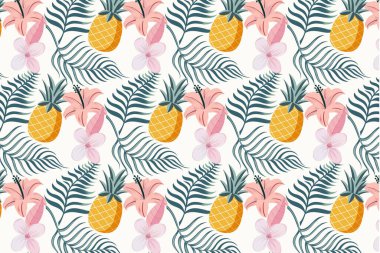 Çiçek deseni - çiçek modern vektör basit düzenlenebilir desen renkli soyut