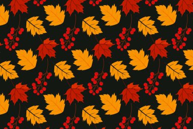 Sonbahar yapraklarının renkleri modern vektörü temizler