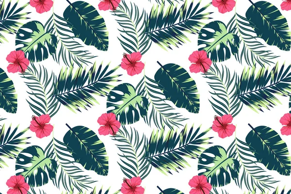 Tropical summer seamless wallpaper modern vector clean simple editable pattern colorful abstract