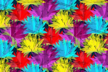 Sonbahar akçaağacı ile kusursuz desen vektör illüstrasyonunu terk eder