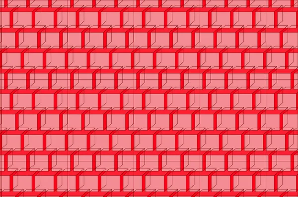 Light Pink Squares Red Background Geometric Design Seamless Vector Graphic — Stock Photo, Image