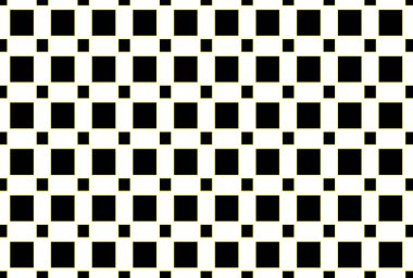 Siyah kareler küçük ve büyük beyaz arkaplan