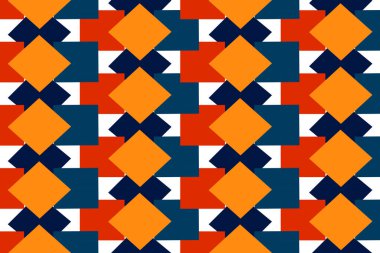 Çeşitli şekillere sahip çok renkli soyut tasarım geometrik tasarım dikişsiz vektör grafik deseni