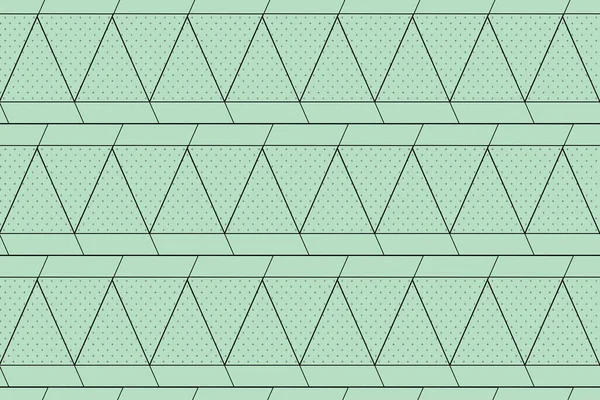 Türkis Grüner Hintergrund Mit Dreiecken Und Linien Schwarzem Vektormuster — Stockvektor