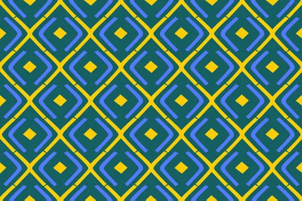 Triangulaire Bleu Turquoise Jaune Motif Géométrique Sans Couture Triangle Delta — Image vectorielle