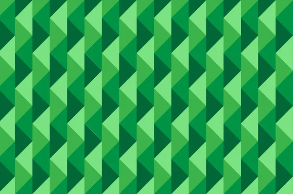 Grüne Und Dunkelgrüne Zickzacklinien Nahtlose Geometrische Vektorgrafik — Stockvektor