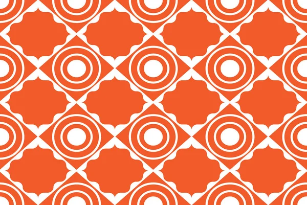 Orange Mönster Olika Former Geometriska Mönster Sömlös Vektor Grafiskt Mönster — Stock vektor
