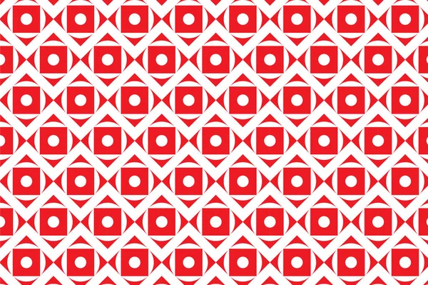 Röd Triangel Cirkel Fyrkantig Form Bakgrund Geometrisk Design Sömlös Vektor — Stock vektor