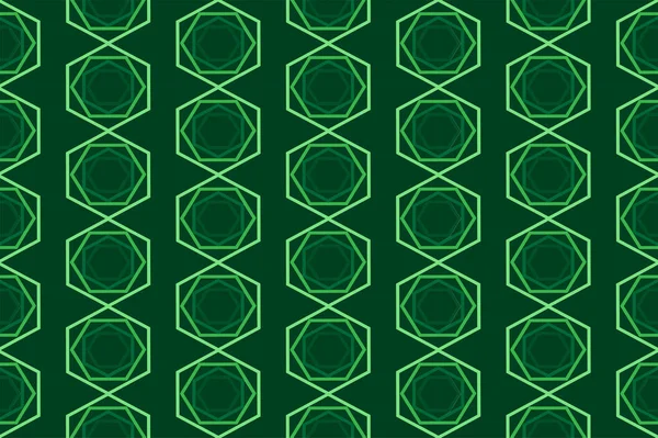 Modèle Fond Géométrique Graphique Sans Couture Vectoriel Conception Hexagonale Verte — Image vectorielle