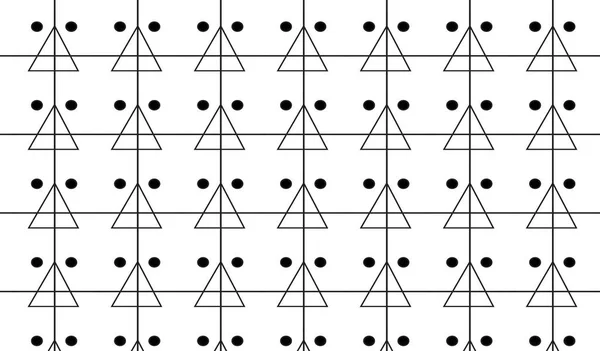 Triângulos Pretos Pontos Lineares Fundo Geométrico Design Sem Costura Vetor —  Vetores de Stock