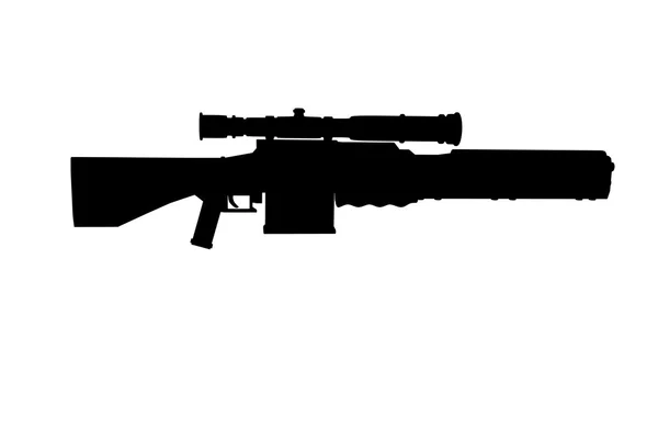 Vista del rifle de hierro apuntando a la derecha — Foto de Stock