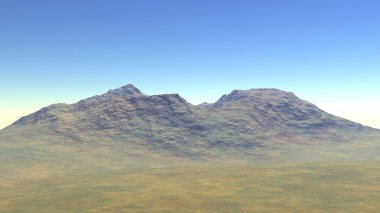 Yüksek tepeler kayalar ile kaplı