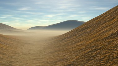bazı sands ile dağlık manzara