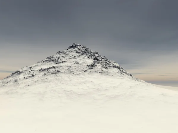 Pequeña roca cubierta de nieve a la altura de —  Fotos de Stock