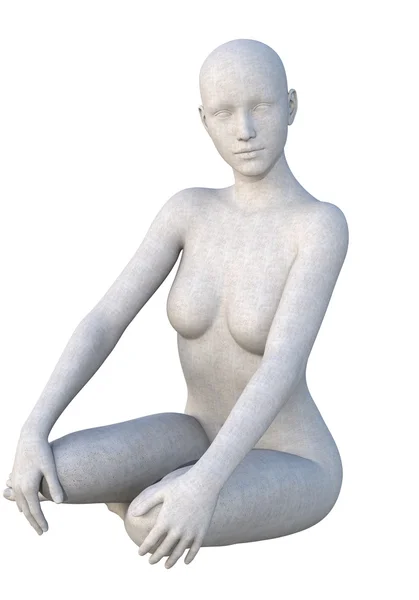 Statue of a young woman in a sitting position — Stock Photo, Image