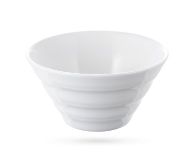 Kırpma yolu ile izole boş beyaz kase