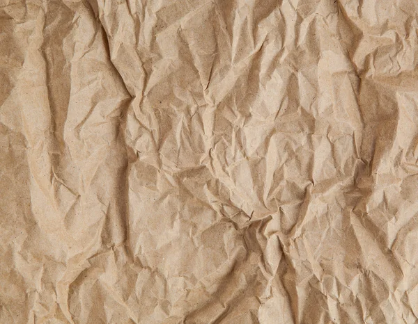 Texture di vecchia carta sgualcita marrone — Foto Stock